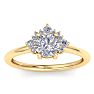 1 Carat Diamond Engagement Ring With Crown In 14 Karat Yellow Gold Image-1
