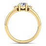 1 Carat Diamond Engagement Ring With Crown In 14 Karat Yellow Gold Image-3