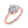1 Carat Diamond Engagement Ring With Crown In 14 Karat Rose Gold Image-2