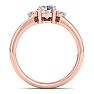 1 Carat Diamond Engagement Ring With Crown In 14 Karat Rose Gold Image-3