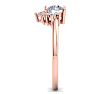 1 Carat Diamond Engagement Ring With Crown In 14 Karat Rose Gold Image-4