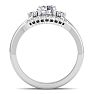 1 1/5 Carat Diamond Bridal Set With Crown In 14 Karat White Gold Image-3