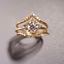 1 1/5 Carat Diamond Bridal Set With Crown In 14 Karat Yellow Gold Image-7