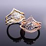 1 1/5 Carat Diamond Bridal Set With Crown In 14 Karat Yellow Gold Image-8