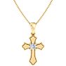 1/14ct Diamond Cross Pendant in 10k Yellow Gold Image-1