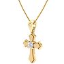 1/14ct Diamond Cross Pendant in 10k Yellow Gold Image-2