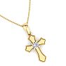 1/14ct Diamond Cross Pendant in 10k Yellow Gold Image-4