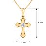 1/14ct Diamond Cross Pendant in 10k Yellow Gold Image-5