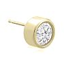2 Carat Bezel Set Diamond Stud Earrings Crafted In 14 Karat Yellow Gold Image-3