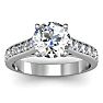 2 Carat Classic Engagement Ring With 1 1/2 Carat Center Diamond In 14K White Gold Image-1