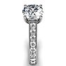2 Carat Classic Engagement Ring With 1 1/2 Carat Center Diamond In 14K White Gold Image-3