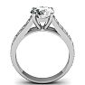 2 Carat Classic Engagement Ring With 1 1/2 Carat Center Diamond In 14K White Gold Image-5