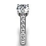1 1/2 Carat Classic Engagement Ring With 1 Carat Center Diamond In 14K White Gold Image-3