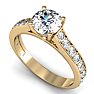 1 1/2 Carat Classic Engagement Ring With 1 Carat Center Diamond In 14K Yellow Gold Image-4