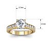 1 1/2 Carat Classic Engagement Ring With 1 Carat Center Diamond In 14K Yellow Gold Image-6