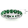 4 Carat Round Emerald Eternity Ring In 14 Karat White Gold, Ring Size 8.5 Image-5