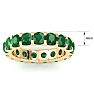 4 Carat Round Emerald Eternity Ring In 14 Karat Yellow Gold, Ring Size 4.5 Image-5