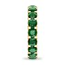 4 Carat Round Emerald Eternity Ring In 14 Karat Yellow Gold, Ring Size 9.5 Image-4