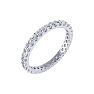 1 Carat Round Diamond Eternity Ring In 14 Karat White Gold, Ring Size 4 Image-2