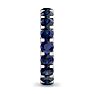4 Carat Round Sapphire Eternity Ring In 14 Karat White Gold, Ring Size 4 Image-4