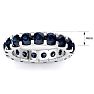 4 Carat Round Sapphire Eternity Ring In 14 Karat White Gold, Ring Size 4 Image-5
