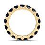 4 Carat Round Sapphire Eternity Ring In 14 Karat Yellow Gold, Ring Size 4.5 Image-3