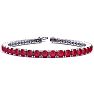 7 Carat Ruby Tennis Bracelet In 14 Karat White Gold, 7 Inches Image-1