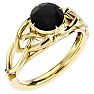 1 1/2 Carat Celtic Love Knot Black Moissanite Engagement Ring In 14 Karat Yellow Gold Image-2