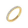 1 Carat Round Diamond Eternity Ring In 14 Karat Yellow Gold, Ring Size 4.5 Image-2
