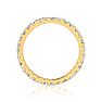 1 Carat Round Diamond Eternity Ring In 14 Karat Yellow Gold, Ring Size 4.5 Image-3