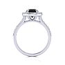 2 Carat Round Shape Halo Black Moissanite Engagement Ring In 14 Karat White Gold Image-3