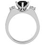 1 1/2 Carat Black Moissanite Solitaire Ring With 1/5 Carat Enhancer In 14 Karat White Gold Image-3