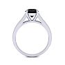 2 Carat Round Shape Black Moissanite Engagement Ring In 14 Karat White Gold Image-3
