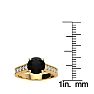 2 Carat Round Shape Black Moissanite Engagement Ring In 14 Karat Yellow Gold Image-5