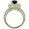 2 3/4 Carat Black Moissanite Halo Engagement Ring In 14 Karat Yellow Gold Image-3