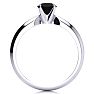 1/4 Carat Black Moissanite Solitaire Engagement Ring In 14 Karat White Gold Image-2