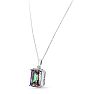 10 Carat Mystic Topaz Necklace With Diamond, 18 Inches Image-3