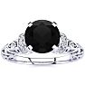 1 1/4 Carat Vintage Black Diamond Engagement Ring In 14 Karat White Gold Image-1
