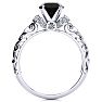1 1/4 Carat Vintage Black Diamond Engagement Ring In 14 Karat White Gold Image-3