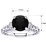 1 1/4 Carat Vintage Black Diamond Engagement Ring In 14 Karat White Gold Image-5