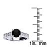 1 1/2 Carat Round Shape Black Diamond Engagement Ring In 14 Karat White Gold Image-5