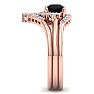 1 1/5 Carat Black Diamond Bridal Set With Crown In 14 Karat Rose Gold Image-4