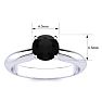 1 Carat Black Diamond Solitaire Engagement Ring In 14 Karat White Gold Image-4