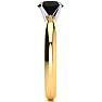 1 Carat Black Diamond Solitaire Engagement Ring In 14 Karat Yellow Gold Image-3