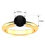 1 Carat Black Diamond Solitaire Engagement Ring In 14 Karat Yellow Gold Image-4