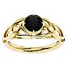 1 Carat Celtic Love Knot Black Diamond Engagement Ring In 14 Karat Yellow Gold Image-1