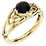 1 Carat Celtic Love Knot Black Diamond Engagement Ring In 14 Karat Yellow Gold Image-2