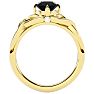 1 Carat Celtic Love Knot Black Diamond Engagement Ring In 14 Karat Yellow Gold Image-3