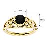 1 Carat Celtic Love Knot Black Diamond Engagement Ring In 14 Karat Yellow Gold Image-5