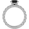 3 1/2 Carat Round Black Diamond Bridal Set In 14 Karat White Gold Image-3